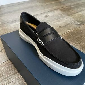 NEW Cole Haan Canvas Penny Loafer in Black